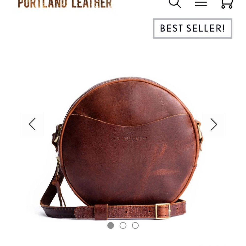 Portland Leather small circle crossbody